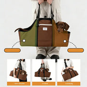 Extended Pet Shoulder Carrier – Ergonomic Travel Bag for Long-Body Dogs & Cats