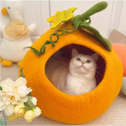 SnugTrekker™ Cosy Felt Cat Cave — Wool Cat Bed UK