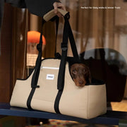 Extended Pet Shoulder Carrier – Ergonomic Travel Bag for Long-Body Dogs & Cats