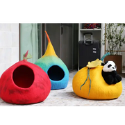 SnugTrekker™ Cosy Felt Cat Cave — Wool Cat Bed UK
