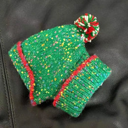 ElfKnit™ Christmas Pet Hat – Festive Knitted Holiday Cap