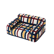 VelvetTartan™ Pet Sofa Bed – Retro Check Plush Lounger for Cats & Dogs