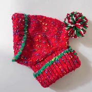 ElfKnit™ Christmas Pet Hat – Festive Knitted Holiday Cap