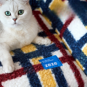 VelvetTartan™ Pet Sofa Bed – Retro Check Plush Lounger for Cats & Dogs