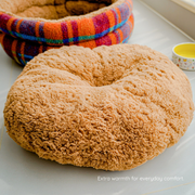 Rainbow Sherpa Deep Sleep Pet Bed– Washable Winter Warming Bed for Cats & Small Dogs