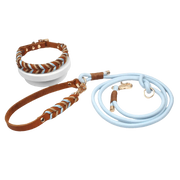 Premium Handmade Leather Dog Collar & Lead Set